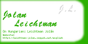 jolan leichtman business card